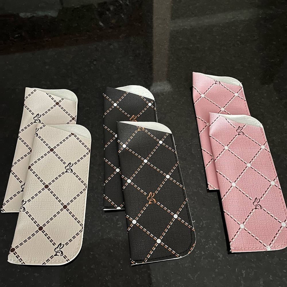 Elegant Readers Case Set - Black, Pink, and Cream